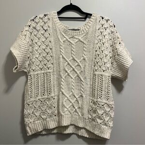 Prana Women's Ivory Cable Knit Sweater